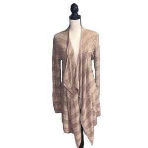 Barefoot dreams- Tan striped cardigan